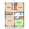 伊勢松本貸マンション 3DKの間取り