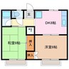 幸石コーポ 2DKの間取り