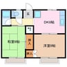 幸石コーポ 2DKの間取り