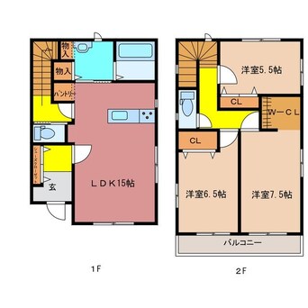 間取図 ラ・ファミーユ四日市城東Ⅱ
