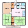 プレジール東海 3DKの間取り