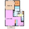 ホワイトハウス 1LDKの間取り