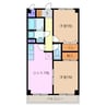 ルーブル後藤 2DKの間取り