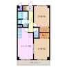 ルーブル後藤 2DKの間取り