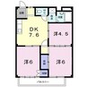 ラフォーレ新正Ａ 3DKの間取り