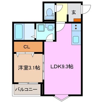間取図 LECOCON四日市Ⅶ