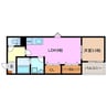 LECOCON四日市Ⅶ 1LDKの間取り