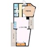 寿マンション 1LDKの間取り