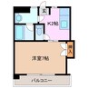 レーベンハイム 1Kの間取り