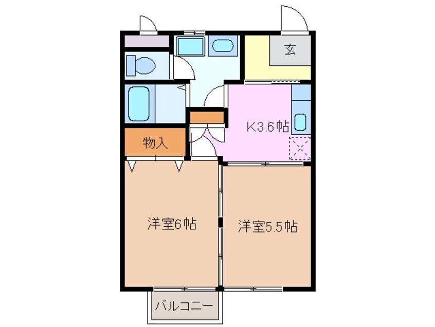 間取図 ラフォーレ大治田２