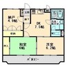 サンハイム藤 3DKの間取り