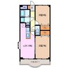 プラムスクエア 2LDKの間取り