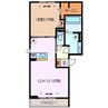 カスカード 1LDKの間取り