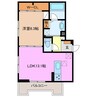 ディーシャンブル 北町 1LDKの間取り