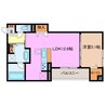 ディーシャンブル 北町 1LDKの間取り