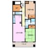 ステイツ四日市608号室 2LDKの間取り