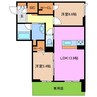 シャーメゾンサクラスクエア本郷 2LDKの間取り
