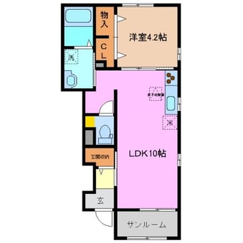 間取図 コリーヌ東坂部Ｂ