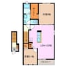 ラッフィナート富洲原Ⅰ 2LDKの間取り