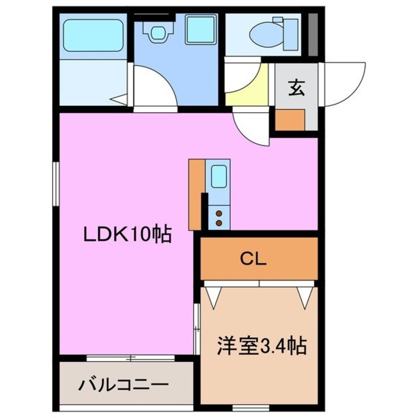 間取図 LECOCON四日市Ⅷ