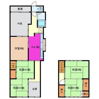 間取図 東新町貸家
