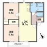 シャルム　Ｂ棟 2LDKの間取り