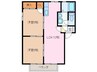 アクアヒルズ 2LDKの間取り