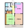 グリーンハイツ 2DKの間取り