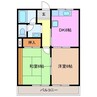 グリーンハイツ 2DKの間取り