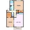 アンシャンテ　A 2LDKの間取り