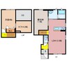 Ｋｕｒａｍｏｒｅ　ｄｅ　ＣｏＣｏ 1LDKの間取り