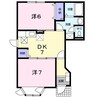 サンヒルズ大谷Ⅰ 2DKの間取り