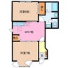 サンヒルズ大谷Ⅰ 2DKの間取り