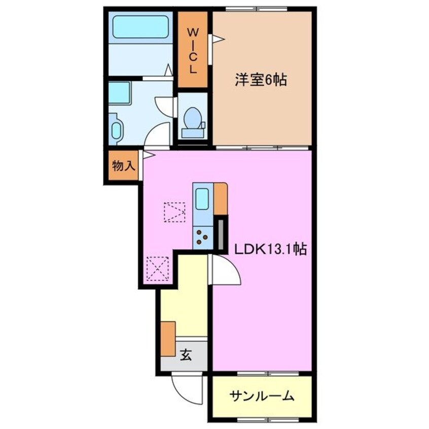 間取図 ラフォーレ三ツ谷東　Ｂ