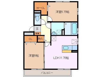 間取図 リビングタウン阿倉川　B
