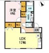 ロジュマン ラフォーレ 1LDKの間取り