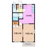 エースビレッジB 2DKの間取り