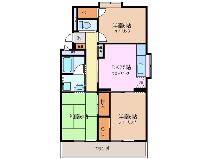 間取図 Ｂｒｉｇｈｔ　Ｐｌａｚａ　Ａ棟