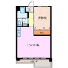 アミティエ四日市 1LDKの間取り
