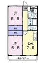 アポロパーク 2DKの間取り