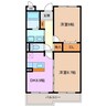 エクシブ 2DKの間取り