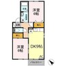 シェレナ山下　Ⅷ棟 2DKの間取り