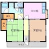サンシャイン伊藤A棟 2DKの間取り