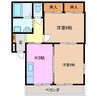 ピセスプラーザ 2DKの間取り