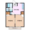 ファミール小杉Ⅱ 2DKの間取り