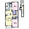 シェーンフリューリングⅡ 2LDKの間取り