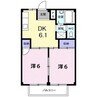 シティハイツフォレスト 2DKの間取り