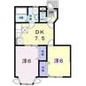 サン　フォレスト　Ⅱ 2DKの間取り