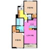 フォーリスト別名Ⅱ 2LDKの間取り