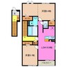フォーリスト別名Ⅱ 2LDKの間取り